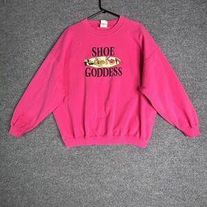 Shoe Goddess Crewneck Sweatshirt Women Size 2xl Pink